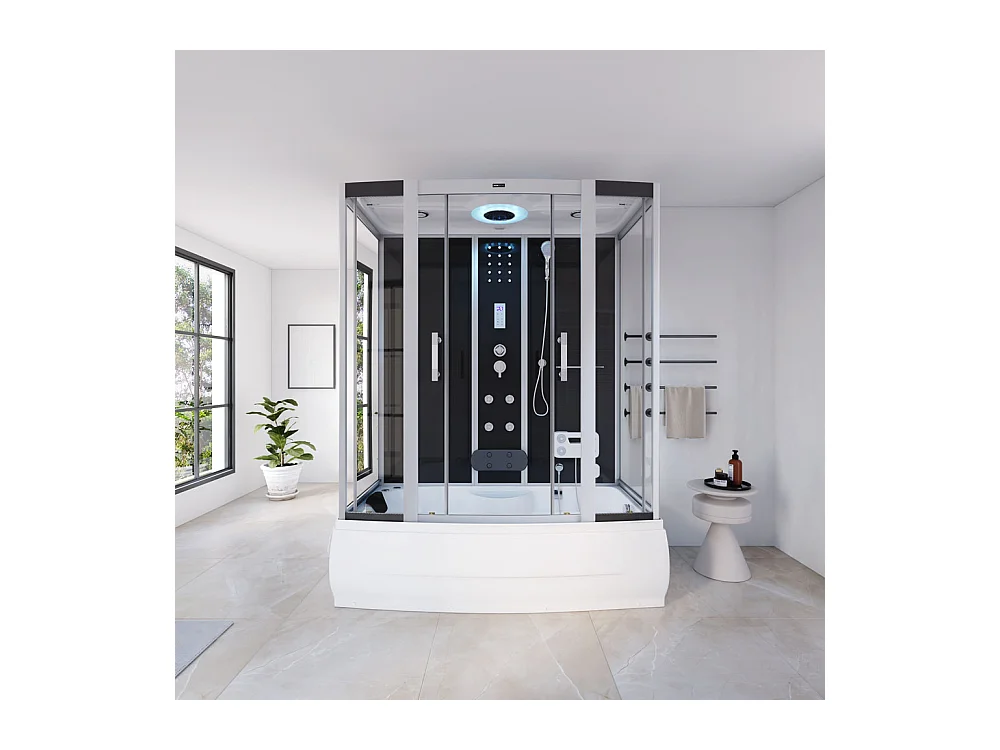 Home Deluxe Douche à vapeur DIAMOND BIG Noir