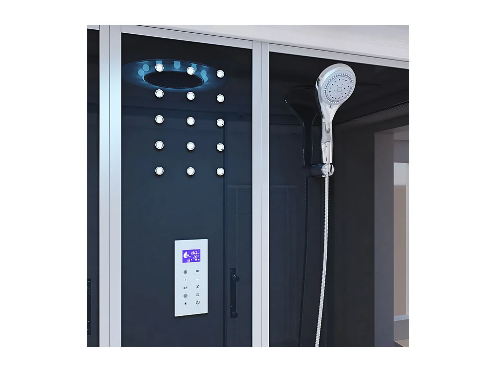 Home Deluxe Douche à vapeur DIAMOND BIG Noir