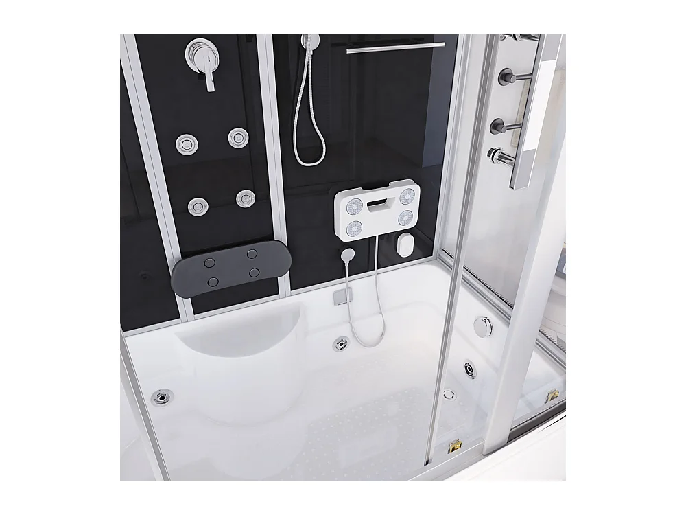 Home Deluxe Douche à vapeur DIAMOND BIG Noir
