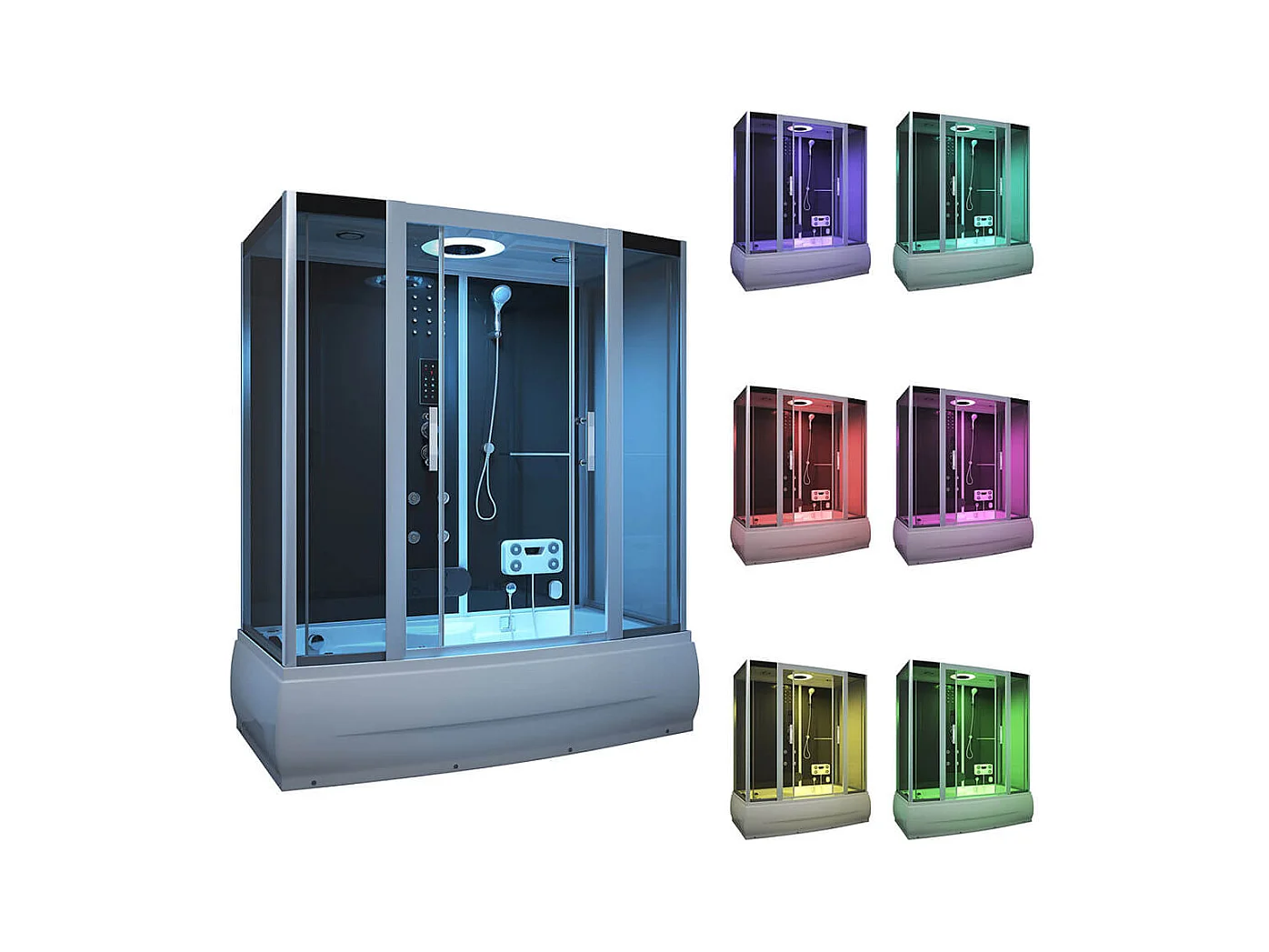 Home Deluxe Douche à vapeur DIAMOND BIG Noir