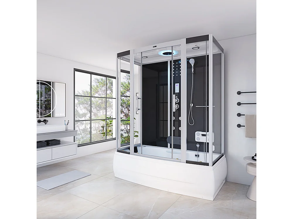 Home Deluxe Douche à vapeur DIAMOND BIG Noir