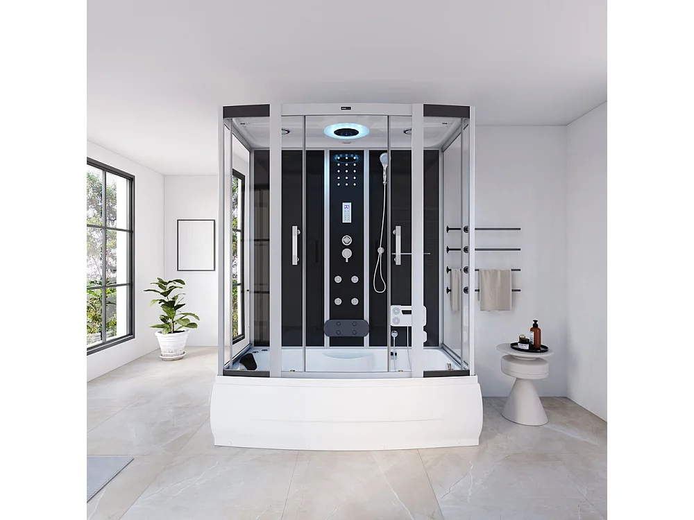 Home Deluxe Douche à vapeur DIAMOND BIG Noir