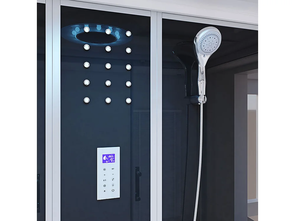 Home Deluxe Douche à vapeur DIAMOND BIG Noir