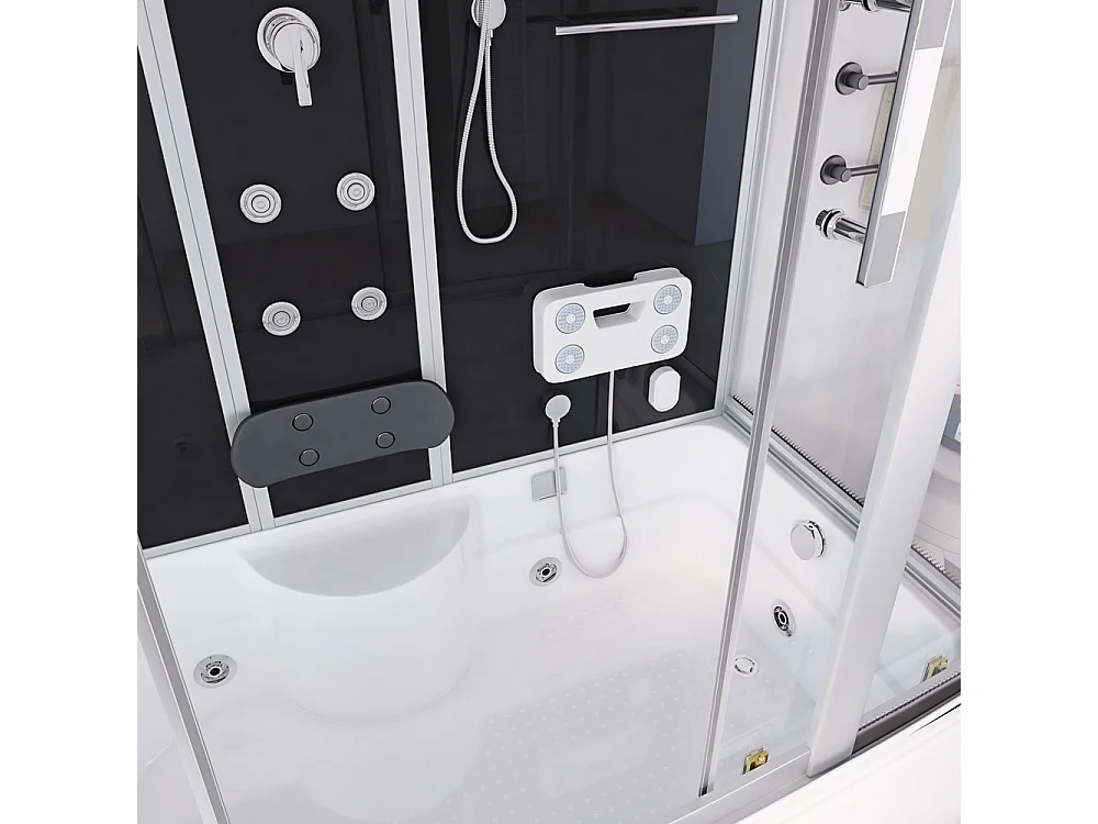 Home Deluxe Douche à vapeur DIAMOND BIG Noir