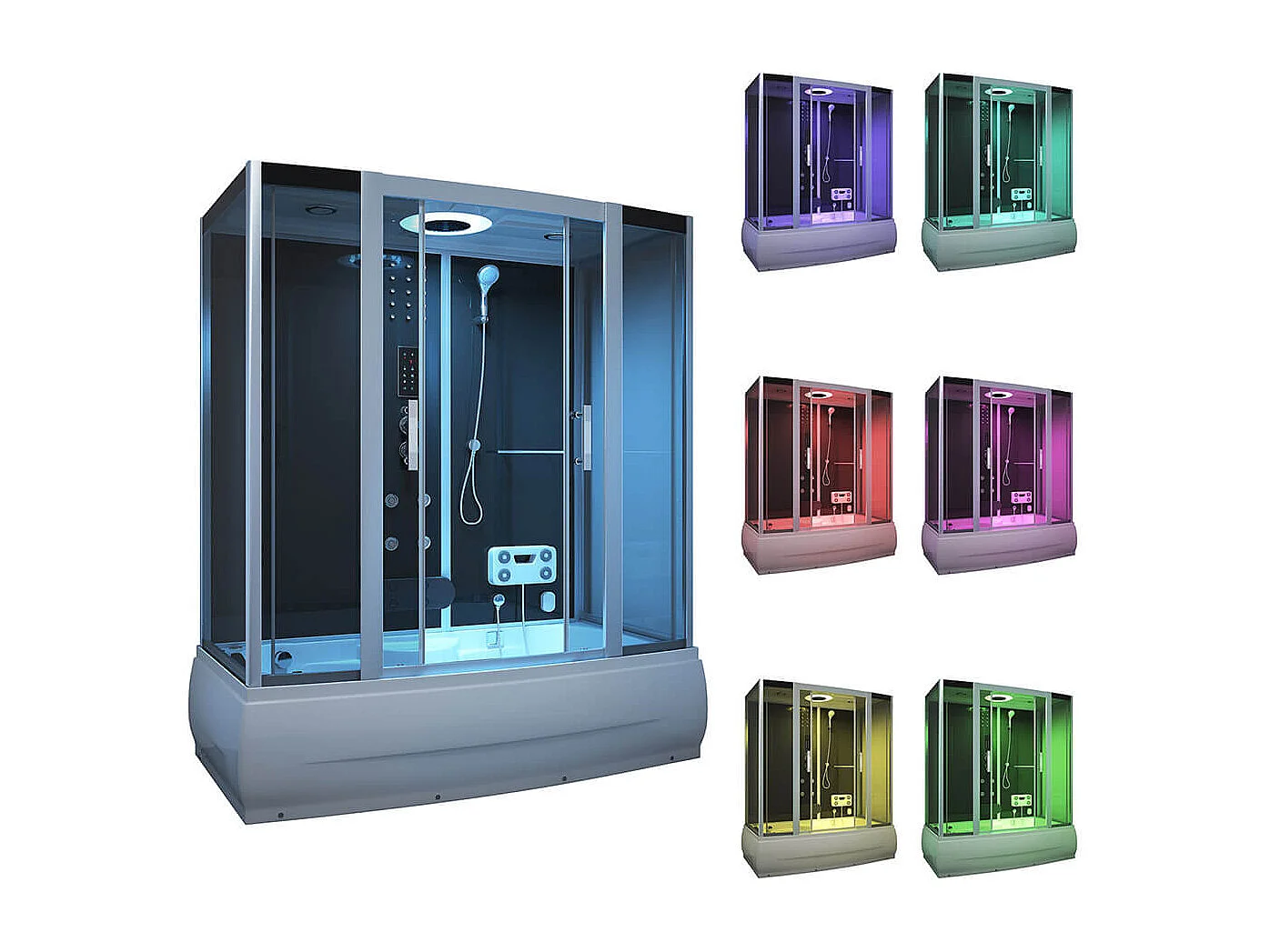 Home Deluxe Douche à vapeur DIAMOND BIG Noir