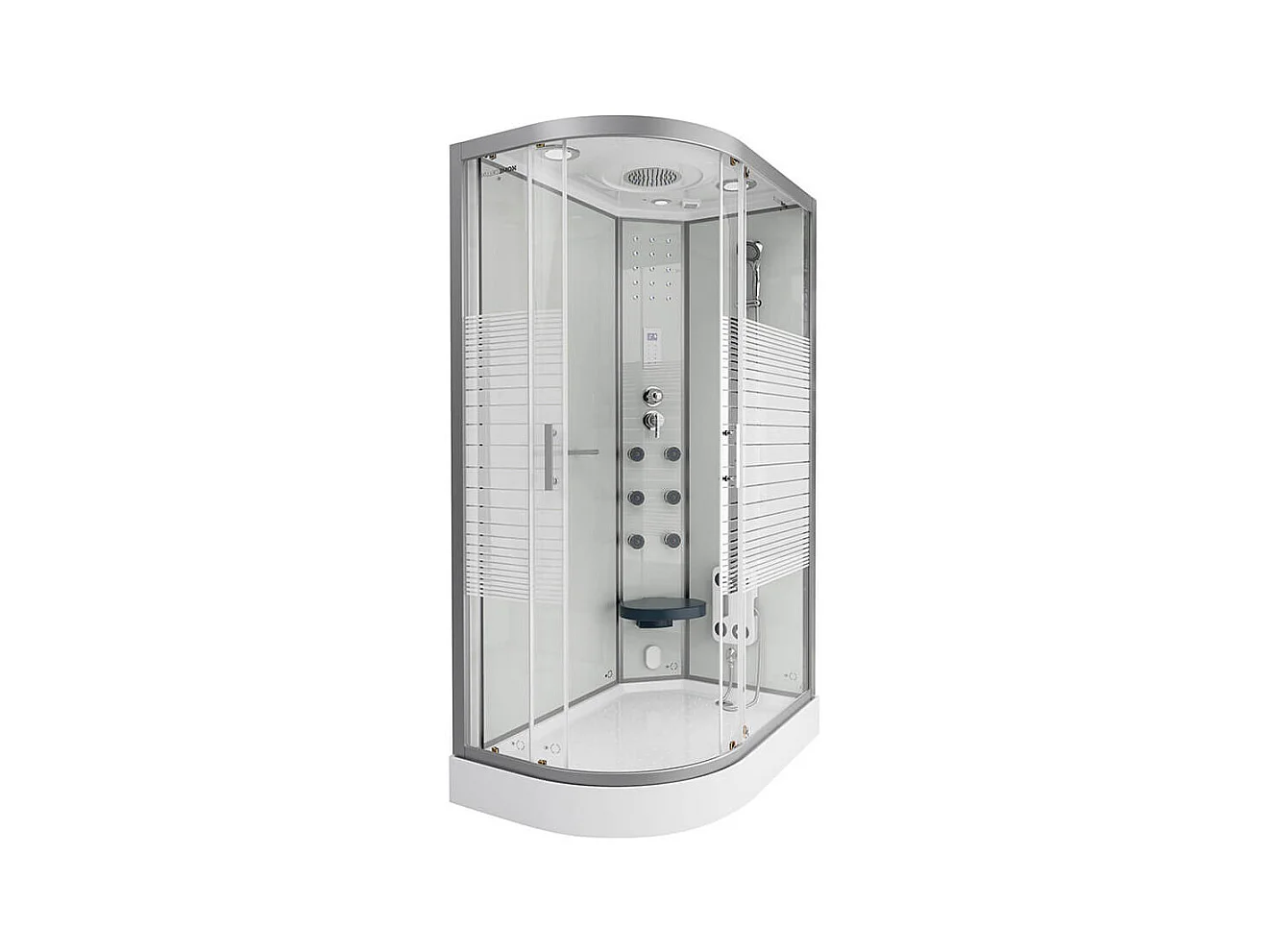 Home Deluxe Douche hammam WHITE PEARL 120 x 80 cm Gauche