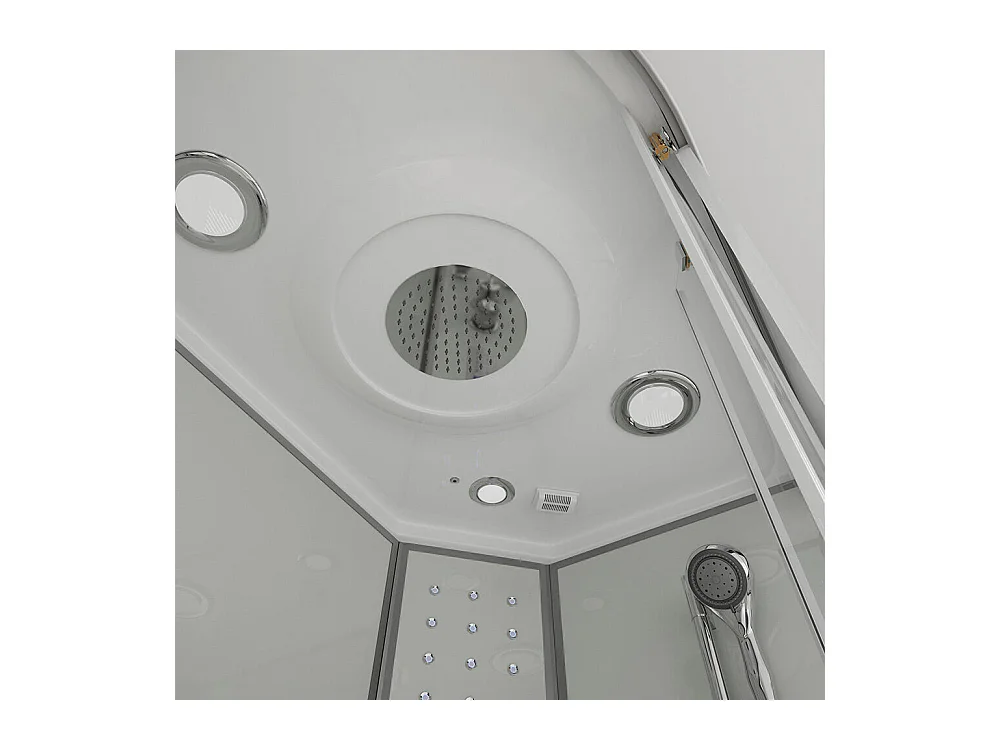 Home Deluxe Douche hammam WHITE PEARL 120 x 80 cm Gauche