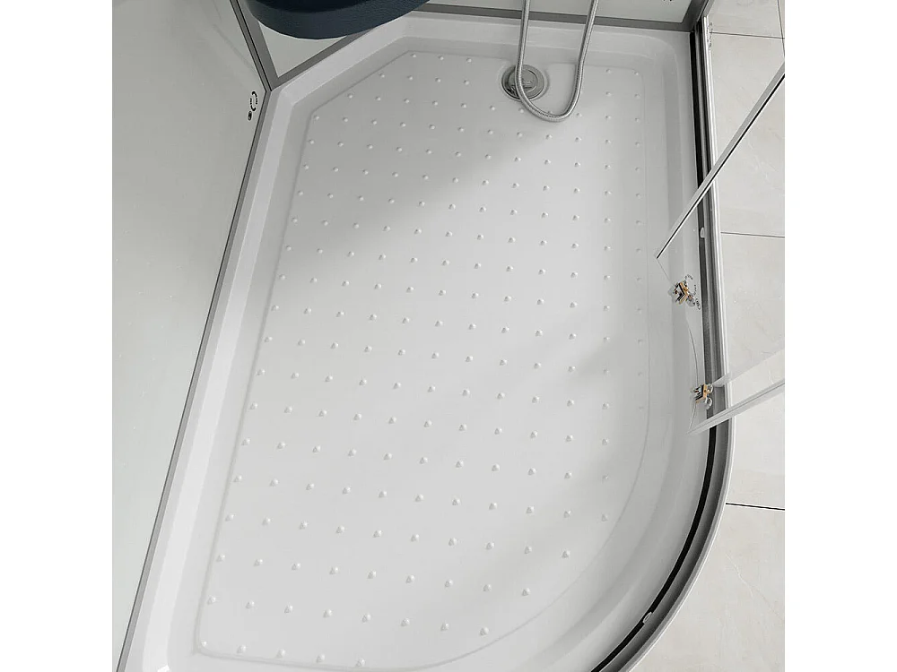 Home Deluxe Douche hammam WHITE PEARL 120 x 80 cm Gauche