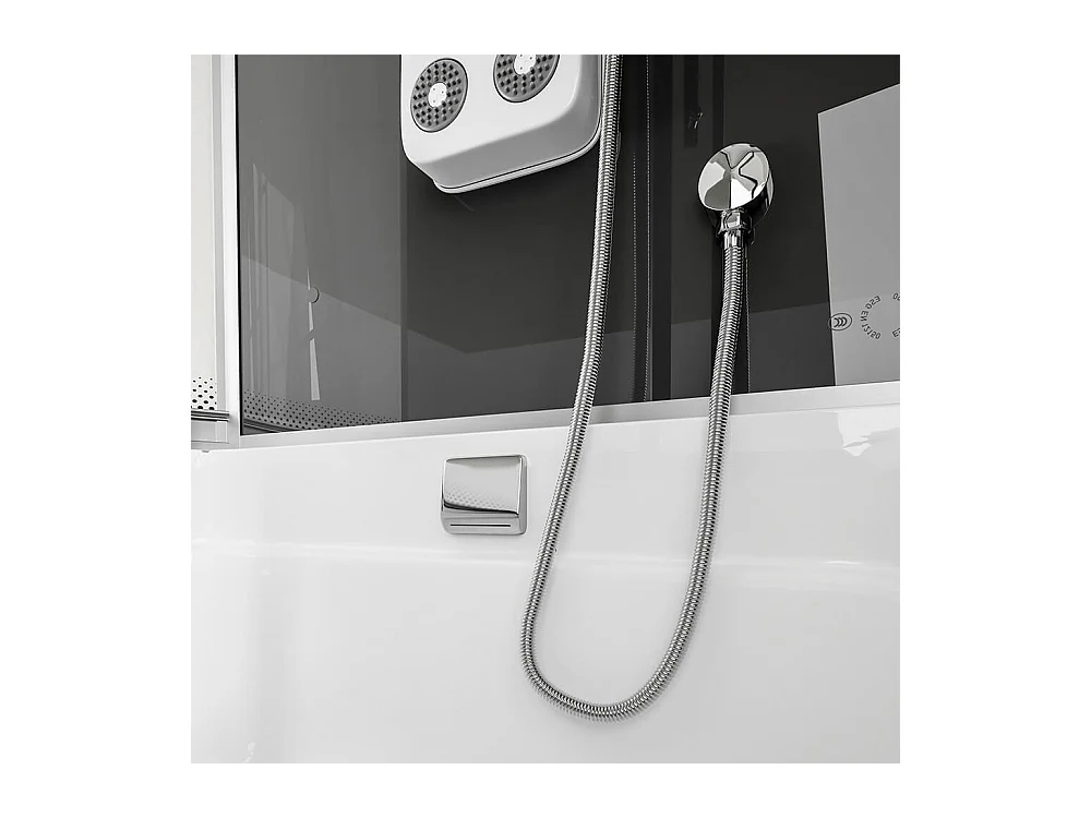 Home Deluxe Douche à vapeur ALLIN 2en1 Noir Gauche
