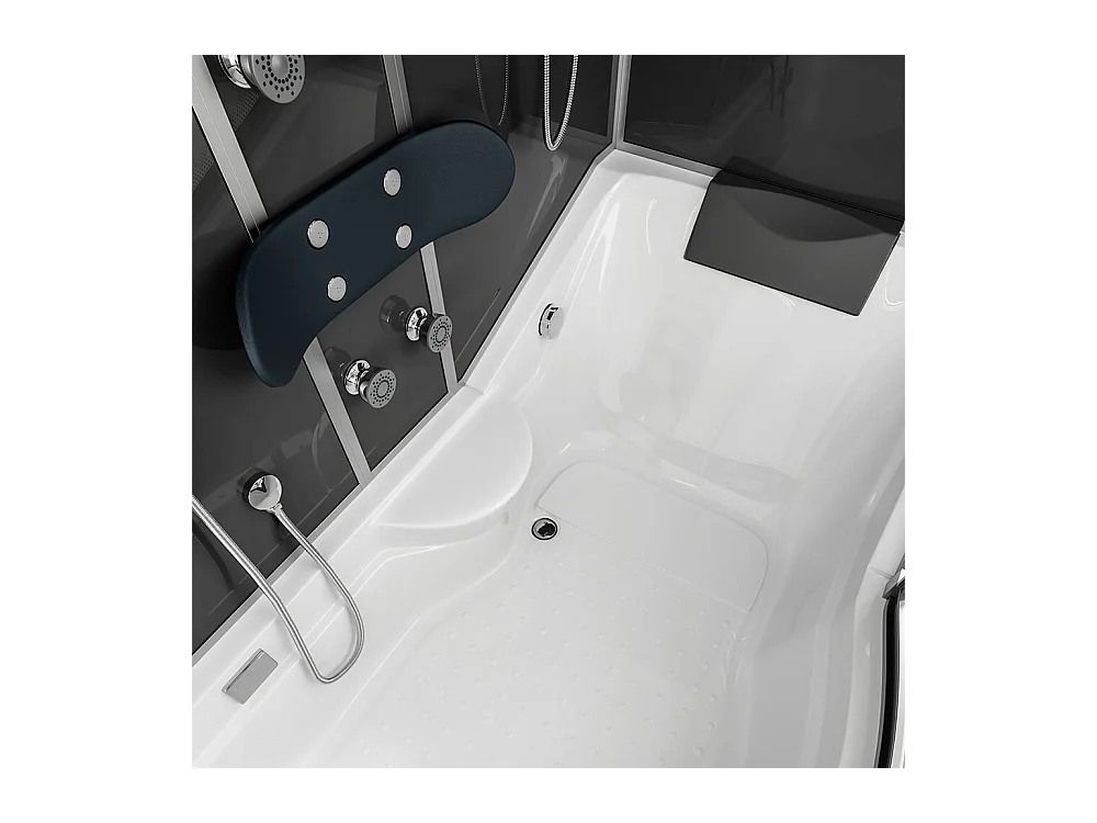 Home Deluxe Douche à vapeur ALLIN 2en1 Noir Gauche