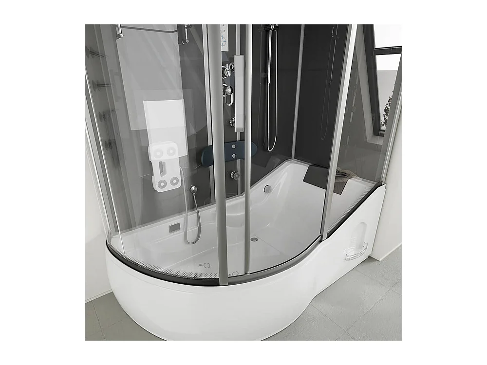 Home Deluxe Douche à vapeur ALLIN 2en1 Noir Gauche