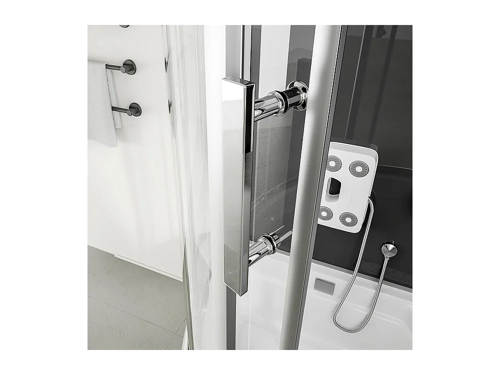 Home Deluxe Douche à vapeur ALLIN 2en1 Noir Gauche