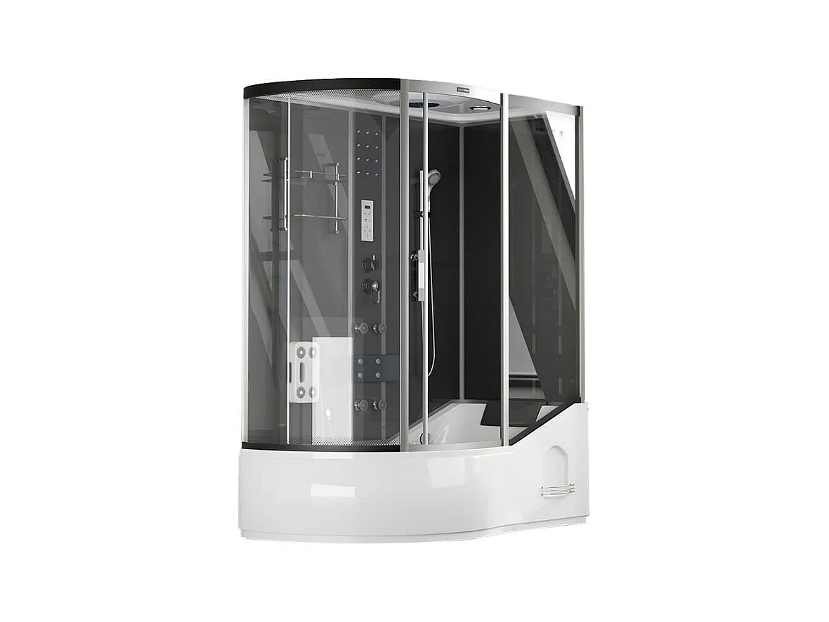 Home Deluxe Douche à vapeur ALLIN 2en1 Noir Gauche