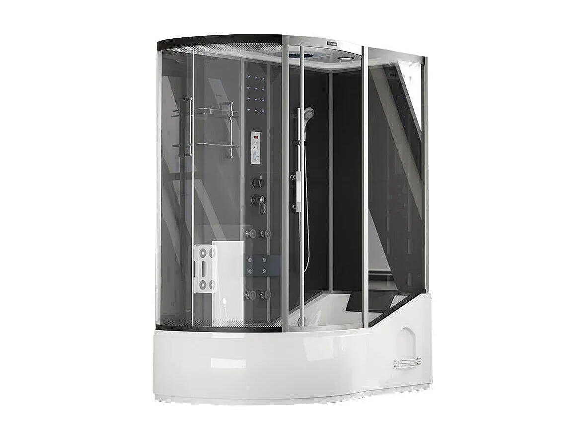 Home Deluxe Douche à vapeur ALLIN 2en1 Noir Gauche