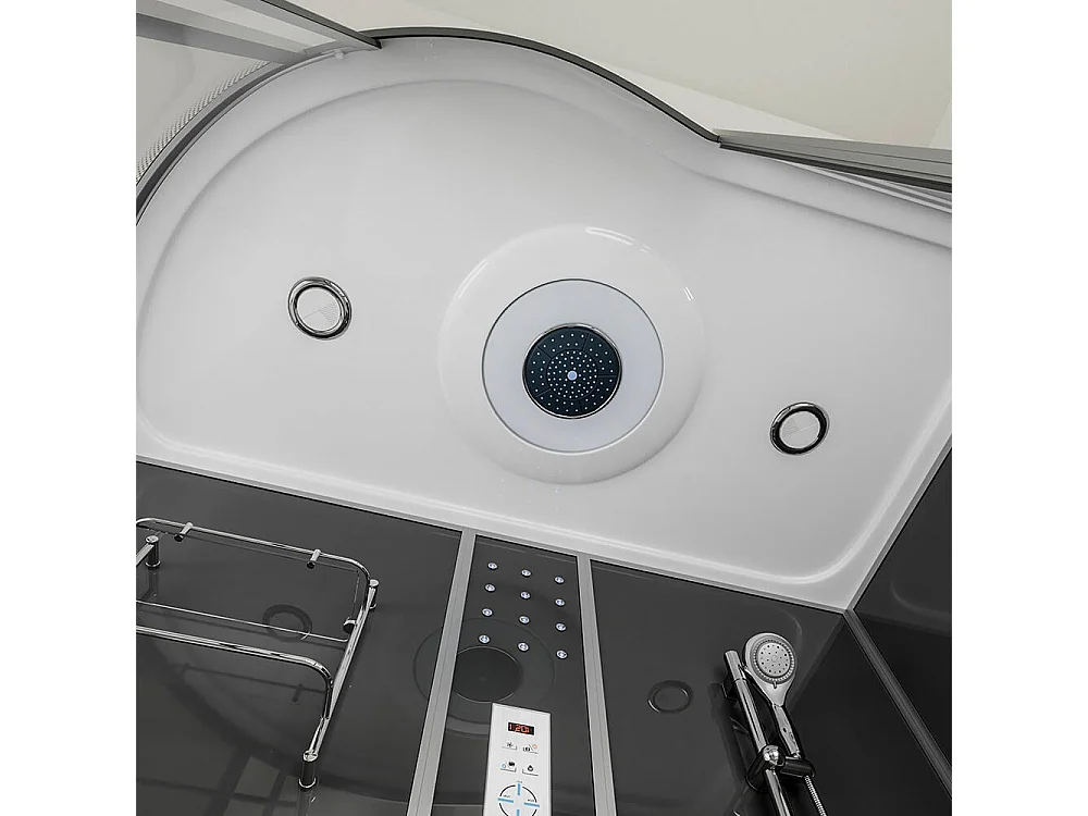 Home Deluxe Douche à vapeur ALLIN 2en1 Noir Gauche