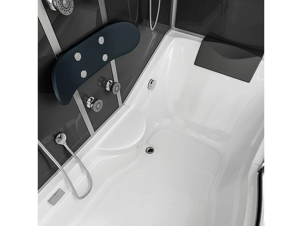 Home Deluxe Douche à vapeur ALLIN 2en1 Noir Gauche