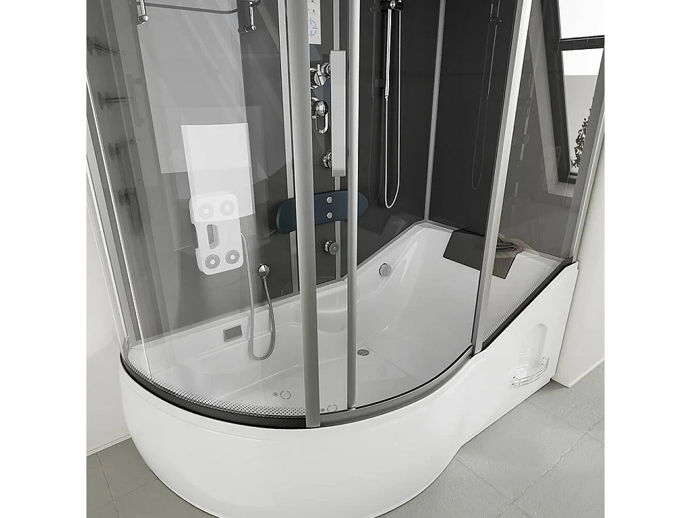 Home Deluxe Douche à vapeur ALLIN 2en1 Noir Gauche