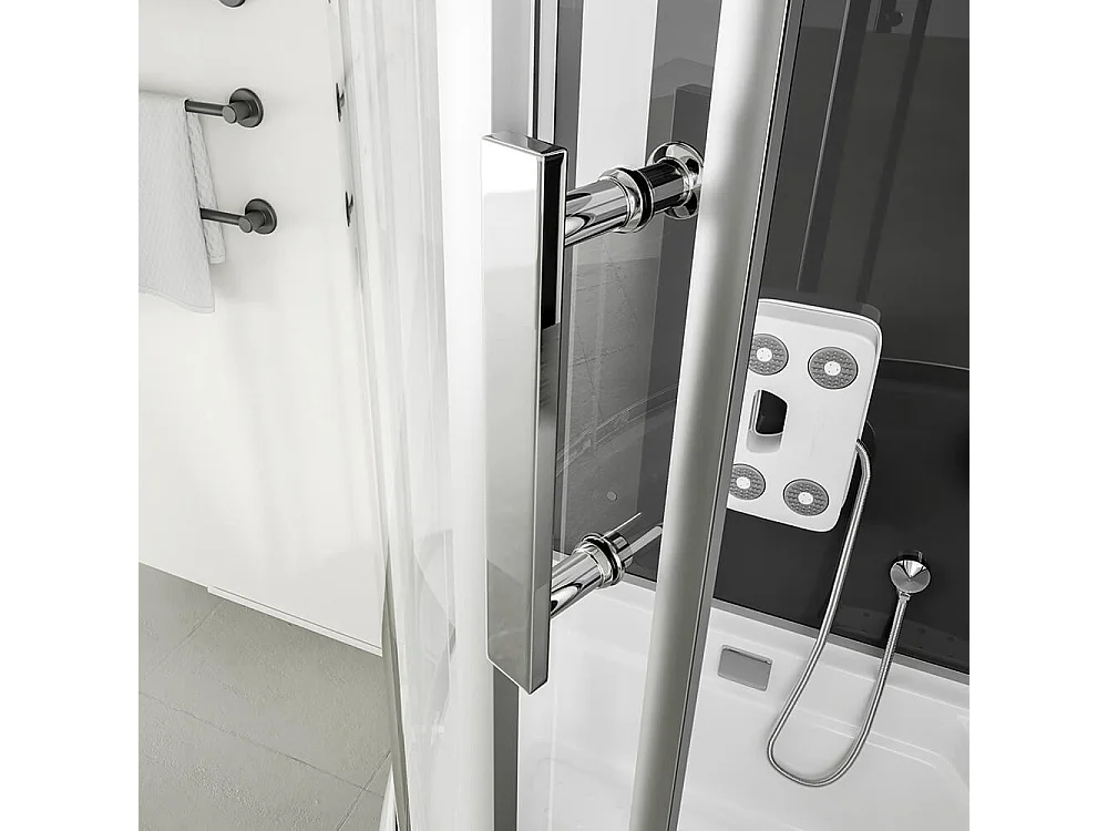 Home Deluxe Douche à vapeur ALLIN 2en1 Noir Gauche