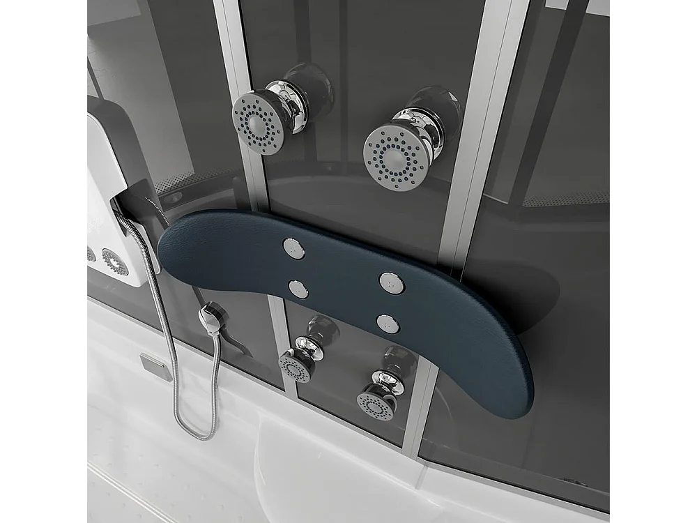 Home Deluxe Douche à vapeur ALLIN 2en1 Noir Gauche