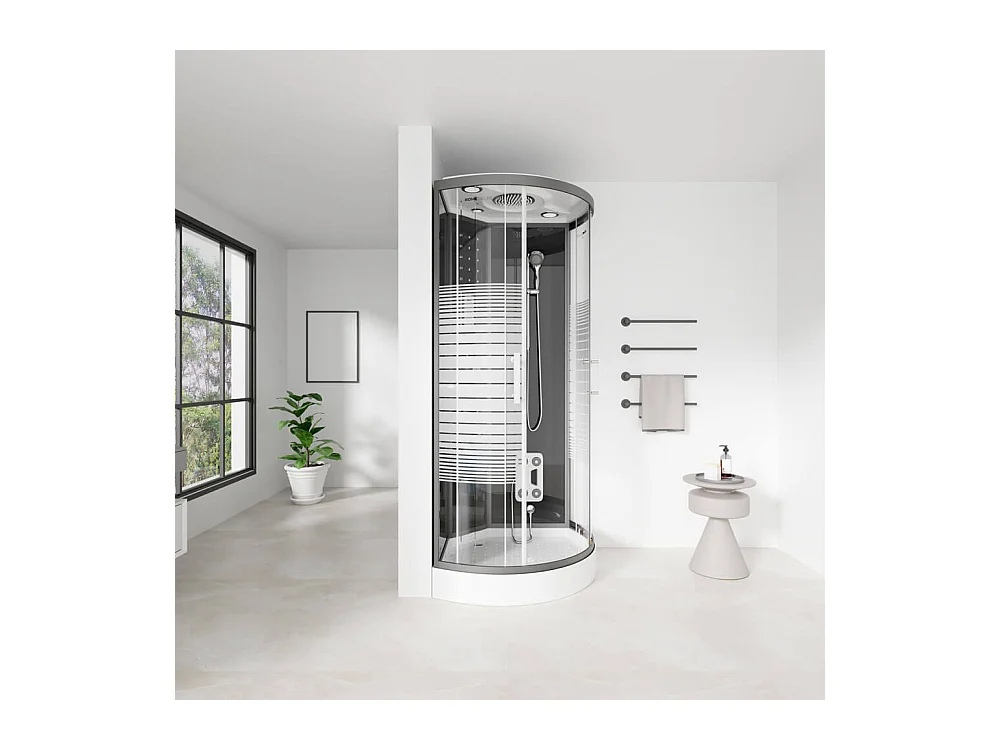 Home Deluxe Cabine de douche BLACK PEARL 90 x 90 cm