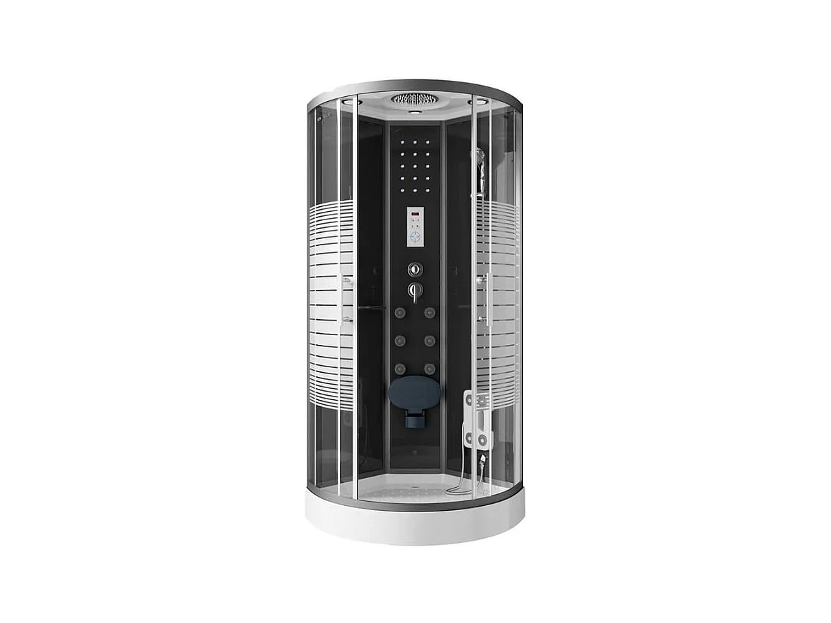 Home Deluxe Cabine de douche BLACK PEARL 90 x 90 cm