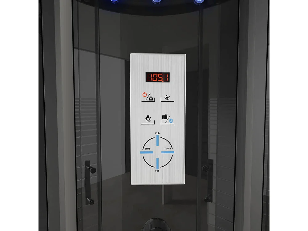 Home Deluxe Cabine de douche BLACK PEARL 90 x 90 cm