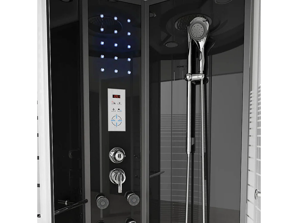 Home Deluxe Cabine de douche BLACK PEARL 90 x 90 cm