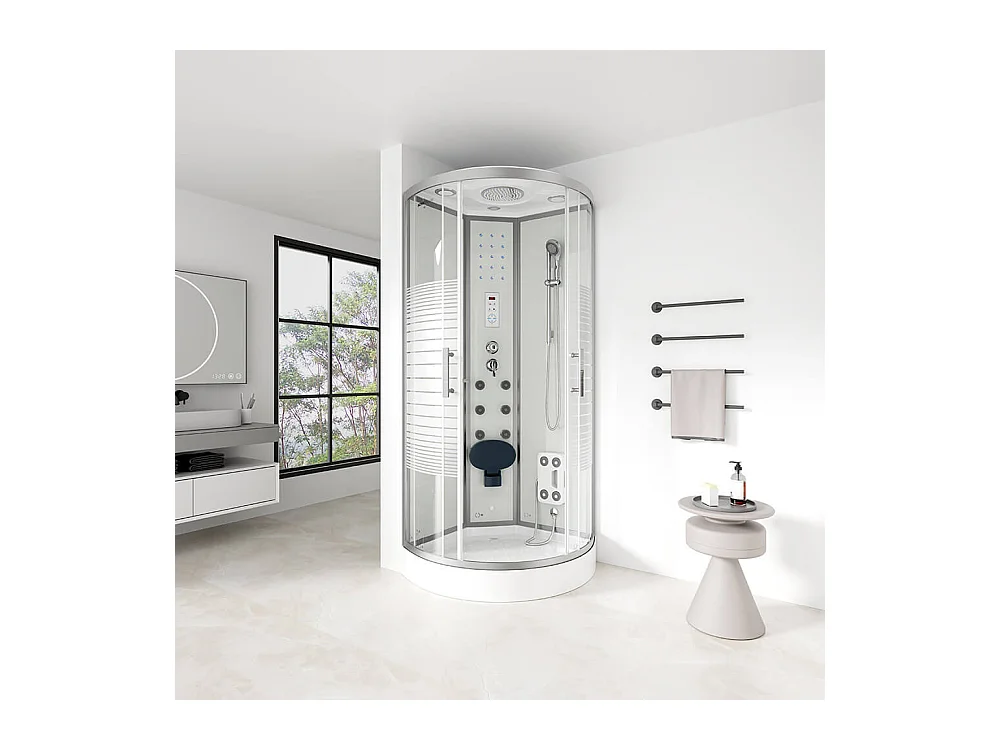 Cabine de douche Home Deluxe WHITE PEARL 100 x 100 cm