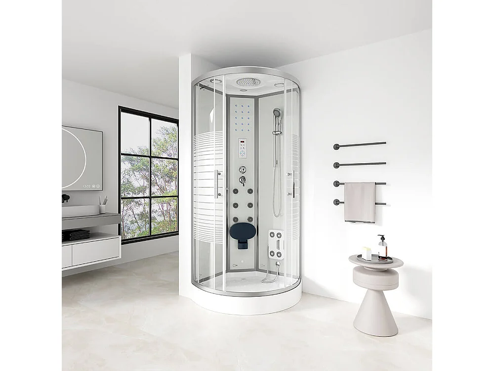 Cabine de douche Home Deluxe WHITE PEARL 100 x 100 cm