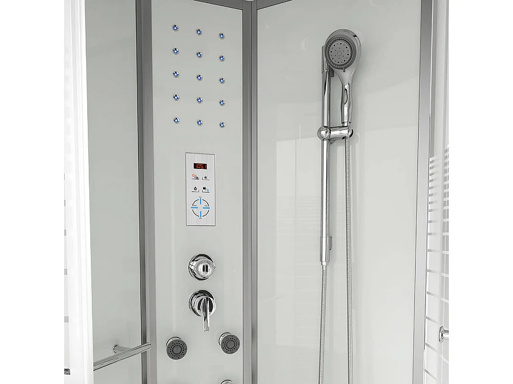 Cabine de douche Home Deluxe WHITE PEARL 100 x 100 cm