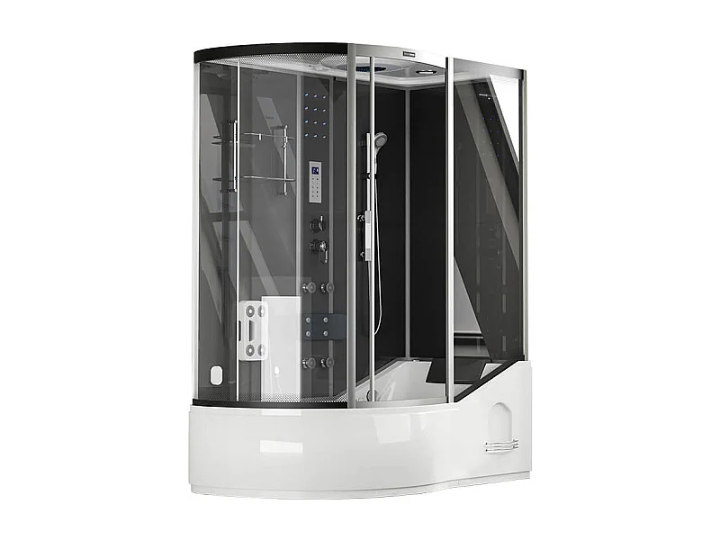Home Deluxe Douche à vapeur ALLIN 4in1 Noir Gauche