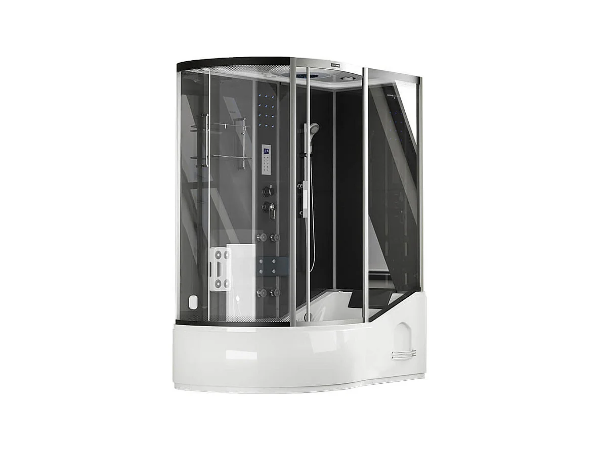 Home Deluxe Douche à vapeur ALLIN 4in1 Noir Gauche