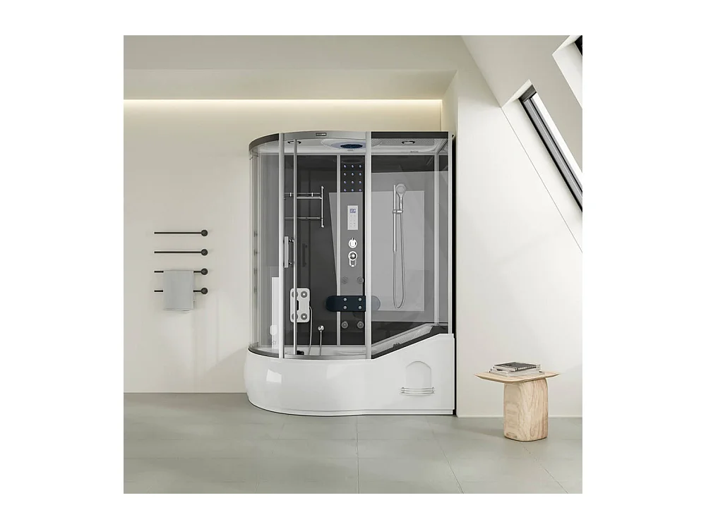 Home Deluxe Douche à vapeur ALLIN 4in1 Noir Gauche
