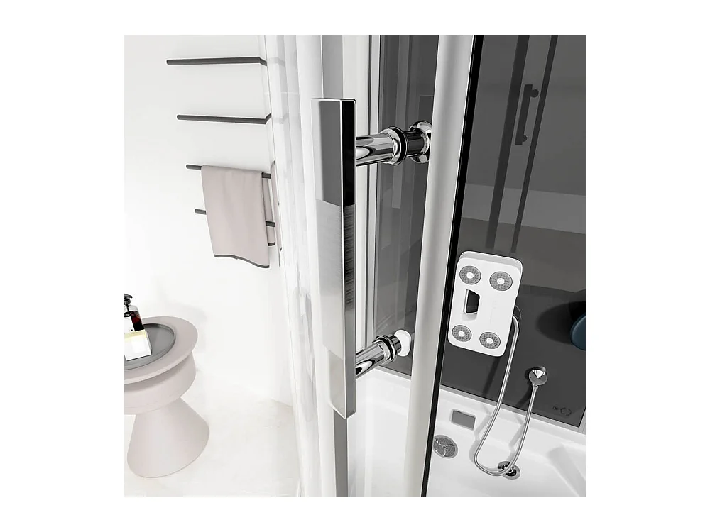 Home Deluxe Douche à vapeur ALLIN 4in1 Noir Gauche