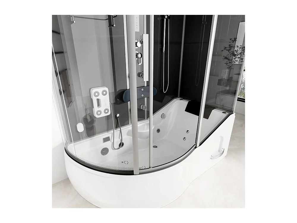 Home Deluxe Douche à vapeur ALLIN 4in1 Noir Gauche