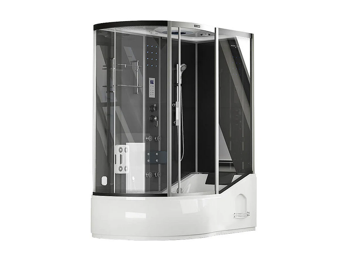 Home Deluxe Douche à vapeur ALLIN 4in1 Noir Gauche