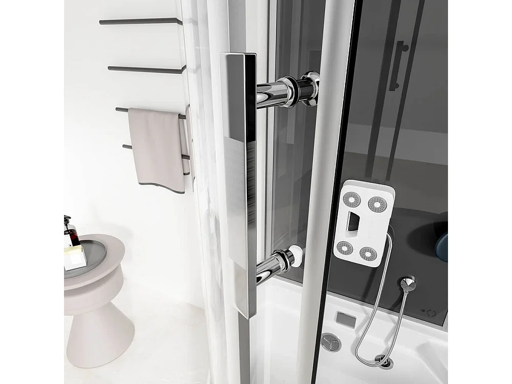 Home Deluxe Douche à vapeur ALLIN 4in1 Noir Gauche