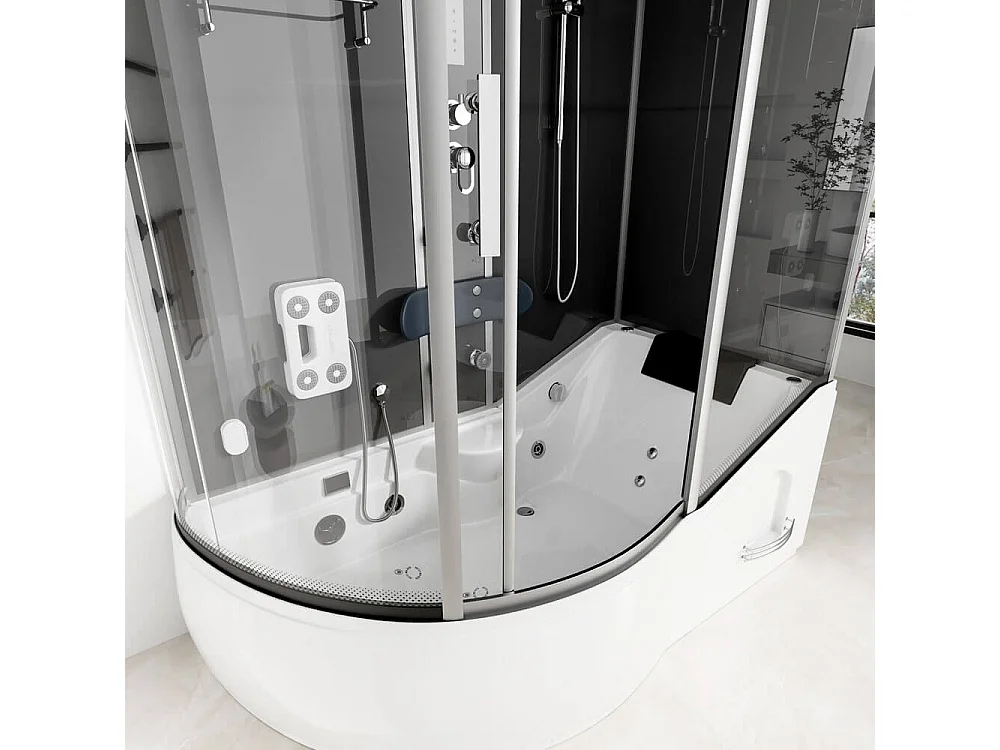 Home Deluxe Douche à vapeur ALLIN 4in1 Noir Gauche