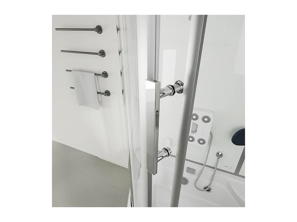 Home Deluxe Douche à vapeur ALLIN 4in1 blanc Gauche Blanc