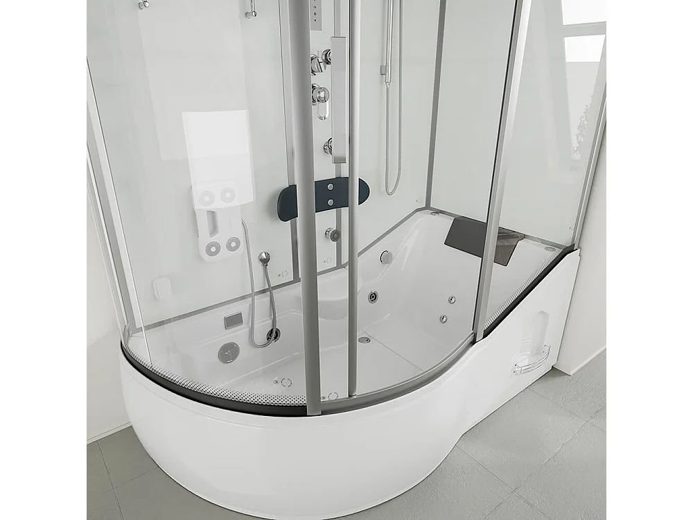 Home Deluxe Douche à vapeur ALLIN 4in1 blanc Gauche Blanc