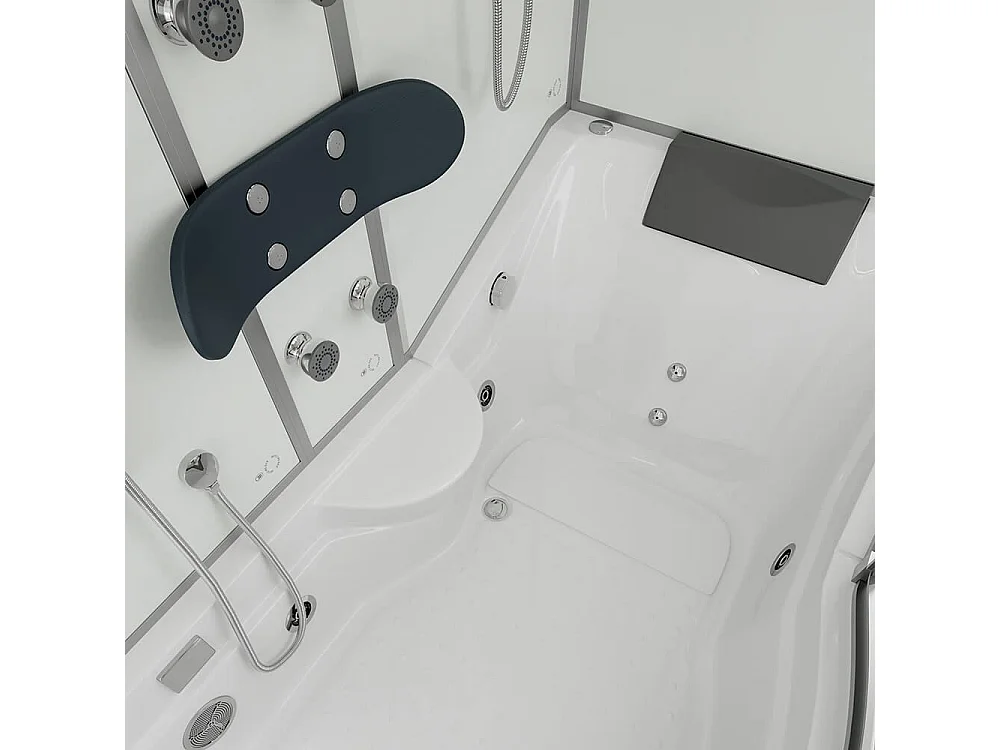 Home Deluxe Douche à vapeur ALLIN 4in1 blanc Gauche Blanc