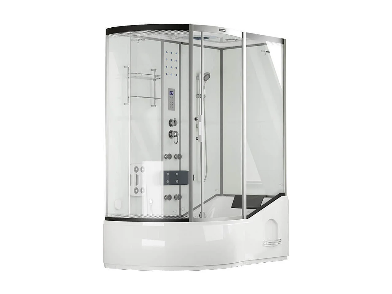 Home Deluxe Douche à vapeur ALLIN 4in1 blanc Gauche Blanc