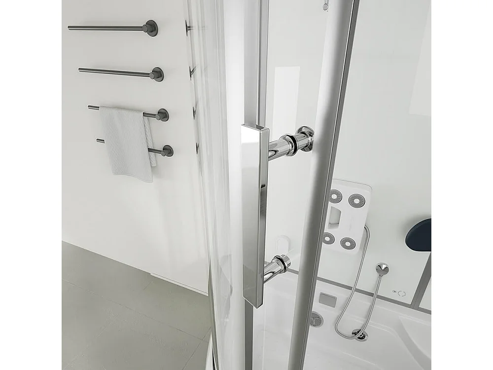 Home Deluxe Douche à vapeur ALLIN 4in1 blanc Gauche Blanc