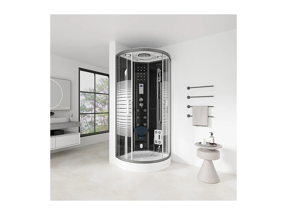 Home Deluxe Douche à vapeur WHITE PEARL 90 x 90 cm