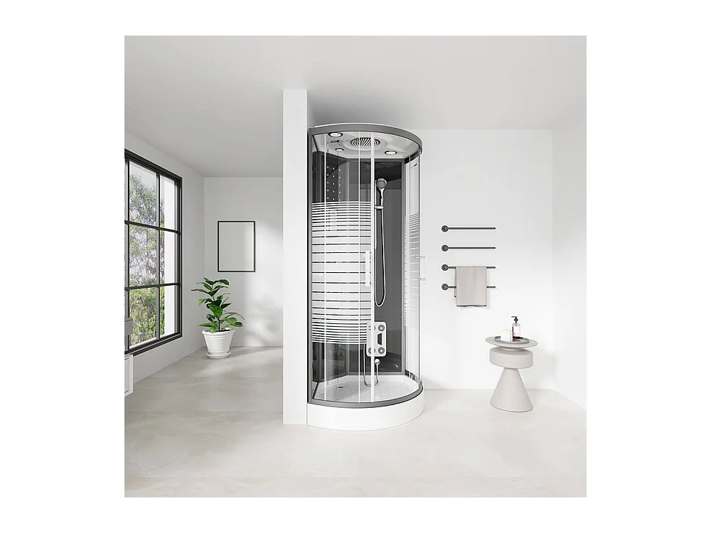 Home Deluxe Cabine de douche BLACK PEARL 100 x 100 cm