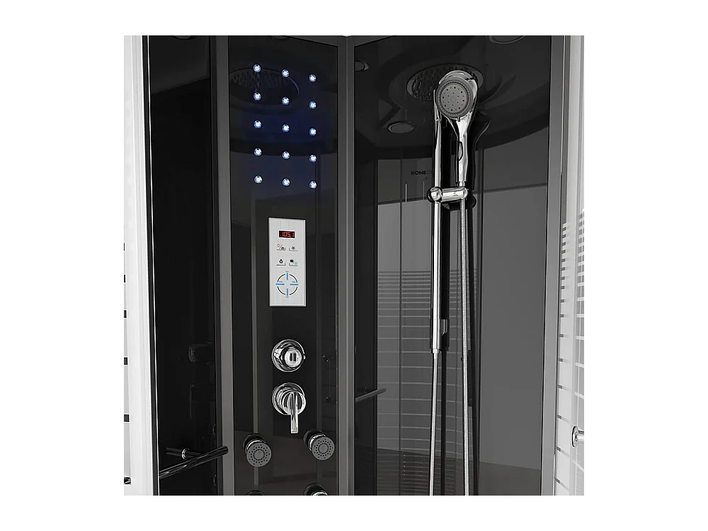 Home Deluxe Cabine de douche BLACK PEARL 100 x 100 cm