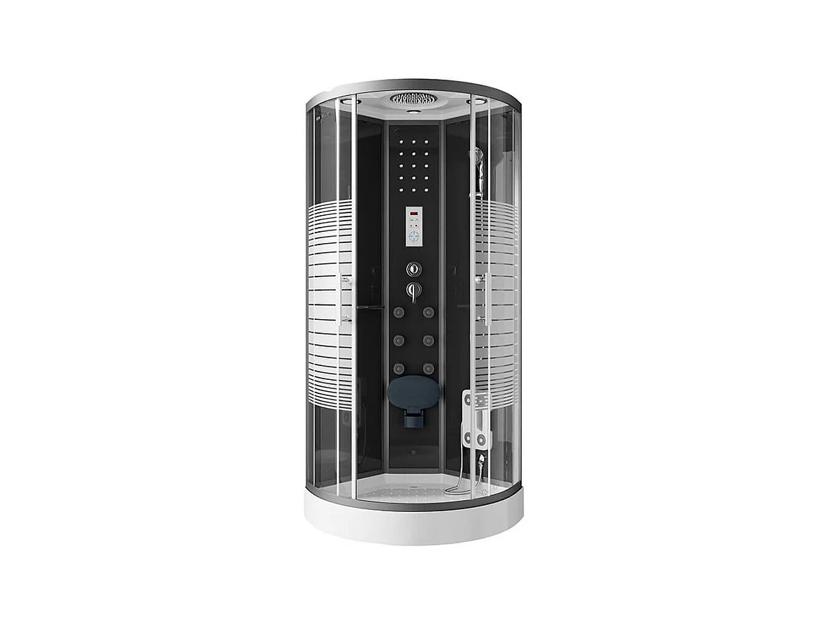 Home Deluxe Cabine de douche BLACK PEARL 100 x 100 cm