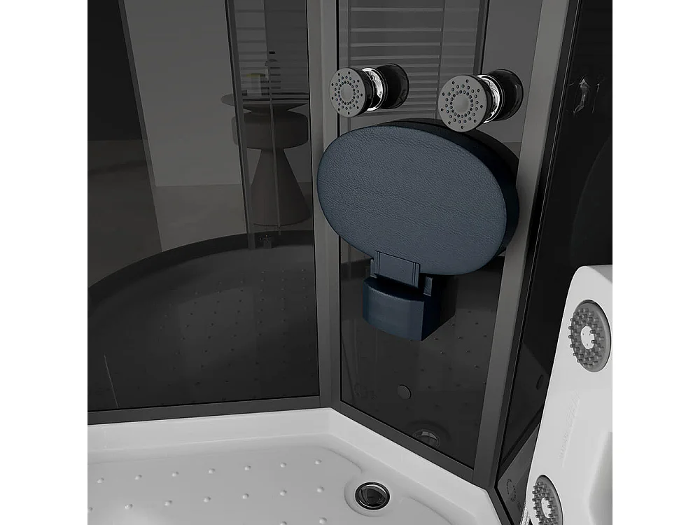 Home Deluxe Cabine de douche BLACK PEARL 100 x 100 cm