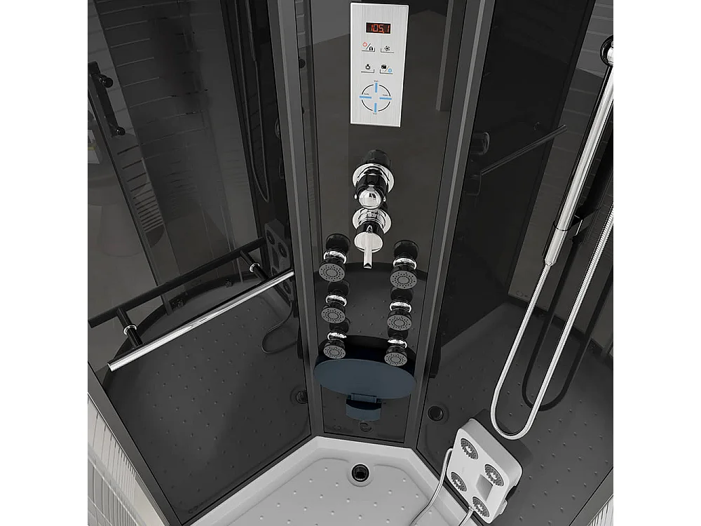 Home Deluxe Cabine de douche BLACK PEARL 100 x 100 cm