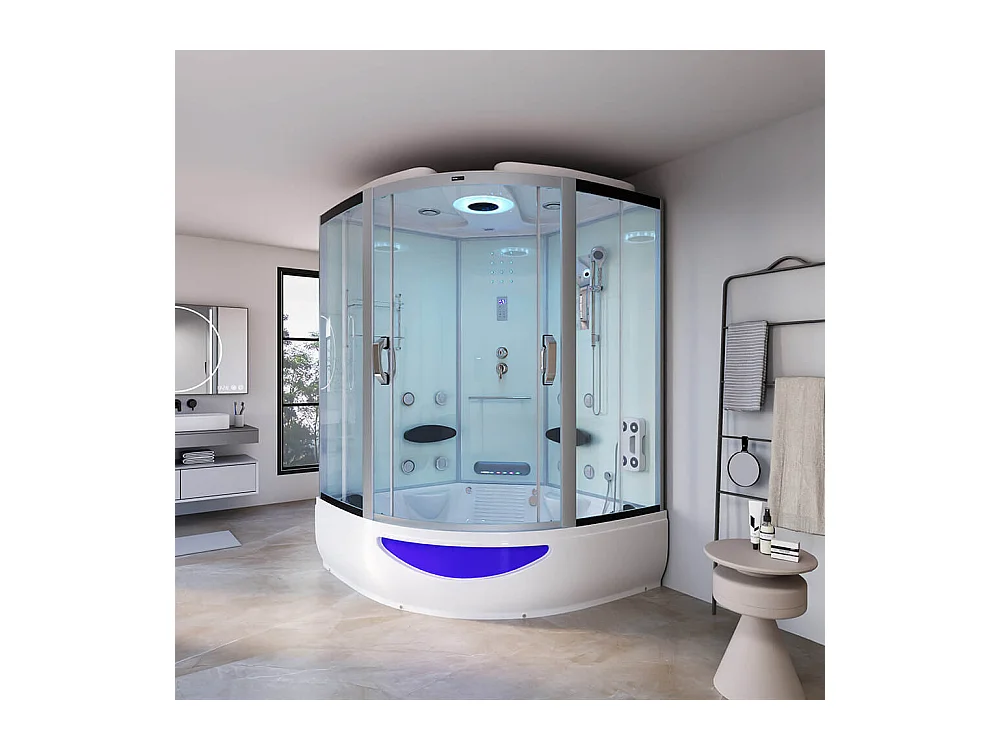 Home Deluxe Douche à vapeur EXCLUSIVE Blanc